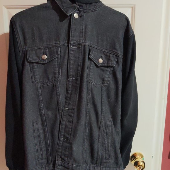 West 49 Other - Black jean jacket w/ sweater sleeves